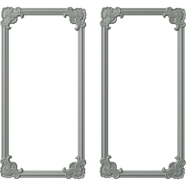 Ekena Millwork 31-in. W x 62-in. H Pompeii Panel Moulding Kit Double Panel PMLKPO31X62B - main